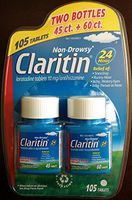 Claritin 10 Mg Non-drowsy 24 Hr Tablet 45 + 60 Count (Combo Pack)