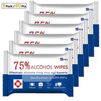 Wet Wipes [6 Packs/ 60 Pcs] Cleaning Wet Wipes for Hand Home House Daily Use