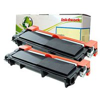 2 Pack Ink4work TN660 (TN-660) High Yield Compatible Toner Cartridge Fits Brother HL-L2300D, HL-L2320D, HL-L2340DW, HL-L2360DW, HL-L2380DW, MFC-L2700DW, MFC-L2720DW, MFC-L2740DW, DCP-L2520DW, DCP-L2540DW (2 Pack Black)