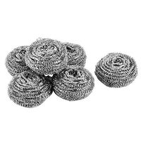 uxcell Stainless Steel Wire Kitchen Pot Pan Scouring Pad Scrubber 6 Pcs