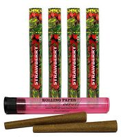Cyclones Pre Rolled Strawberry Hemp Cones (4 Packs) with Rolling Paper Depot Kewl Tube