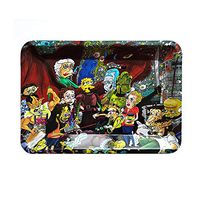 Metal Rolling Tray Durable Art Scroll Tray Fantastic Pattern