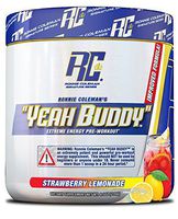 Ronnie Coleman Signature Series Yeah Buddy 30 Serve Pre-Workout Supplement, Strawberry Lemonade, 240 Gram