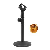 InnoGear Upgraded Adjustable Desktop Microphone Stand Table Mic Stands with Mic Clip and 5/8" Male to 3/8" Female Screw for Blue Yeti Snowball Spark & Other Microphone