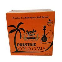 Prestige Bubbles Coco Coals 100% Natural Coconut Hookah Charcoal, Jumbo Flats, 0.5KG 48pc (Pack of 24)