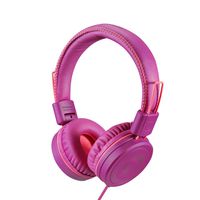 POWMEE M1 Kids Headphones Wired Headphone for Kids,Foldable Adjustable Stereo Tangle-Free,3.5MM Jack Wire Cord On-Ear Headphone for Children (Purple)