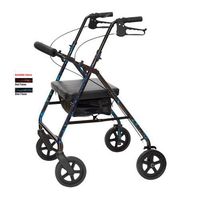 ProBasics Flame Finish Bariatric Rollator with Loop Brakes (Flame Red)