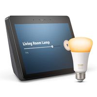 Echo Show (2nd Gen) with Philips Hue Bulb - Alexa smart home starter kit - Charcoal