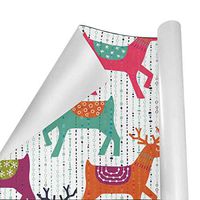 Gift Wrapping Paper Roll Christmas Reindeer for Birthday,Holiday,Wedding,Baby Shower Gift Wrap - 3Rolls - 58inch x 23inch Per Roll