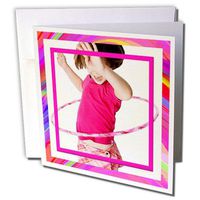 3dRose Set of 12 Greeting Cards, Hula Hoop Girl (gc_18337_2)