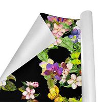 Gift Wrapping Paper Roll Beautiful Floral Skull for Birthday,Holiday,Wedding,Baby Shower Gift Wrap - 3Rolls - 58inch x 23inch Per Roll