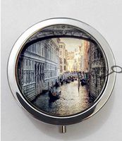 BlackKey Italy Tourism Travel Venice City 3-Compartment Decorative Pocket Gift Box Case Organizer for Pill, Color 1 -232