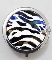 BlackKey Zebra Print Pattern 3-Compartment Decorative Pocket Gift Box Case Organizer for Pill, Color 1 -1888