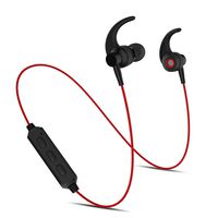 AWINNER Bluetooth Headphones Wireless 5.0 Magnetic Earbuds Snug Fit for Sports with Built in Mic TT-BH07 (IPX6 Waterproof, aptX Stereo,) (Red)
