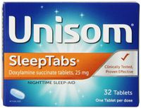 Unisom Sleep Tabs, Nighttime Sleep-Aid, 25 mg Doxylamine Succinate, 32 Tablets