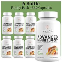 Bulk (6 Pack) Jovae Advanced Immune Support - 7 Medicinal Mushroom Complex with Vitamin D, Maitake, Reishi Gandoderma Lucidum, Shiitake, Cordyceps Militaris, Turkey Tail, Boletus, Lions Mane