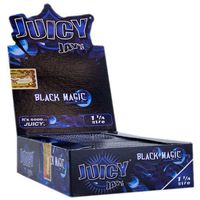 JUICY JAY'S Flavored Papers 32 Leaves 1 1/4 Menthol Black Magic Flavor Pack of 24