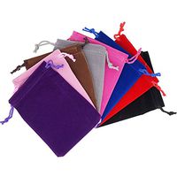 luzen 10 Pieces Velvet Drawstring Gift Pouch Bags Jewelry Bags（15×20 cm）