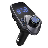 DBHAWK Car Wireless Bluetooth FM Transmitter Radio Adapter Handsfree Car Kit MP3 Player Dual USB Charger Hands-Free Call Car Audio Receive (Gray)