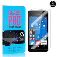 Bear Village Screen Protector for Nokia Microsoft Lumia 550, Bubble Free, 9H Scratch Resistant HD Tempered Glass Screen Protector Film for Nokia Microsoft Lumia 550, 2 Pack