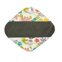 8 Inch Charcoal Bamboo Mama Cloth/ Menstrual Pads/ Reusable Sanitary Pads / Panty Liners (Bloom)