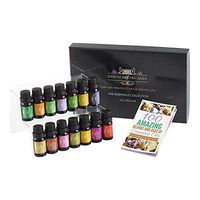 Set of Top 14 Aromatherapy Essential Oils 100% Pure (10ml Each) - Therapeutic Grade Oil (downloadable Diffuser Recipe Book) Ideal for Massage, Diffusers, Humidifiers + Perfect Gifts for All