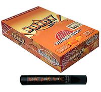 Herb Airtight Tube Pocket Protector with Juicy Jay's Peaches & Cream 1.25 Flavored Hemp Rolling Papers 24 Count Box DC Crafts Nation- Tiki Man