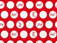 Gift Wrap Paper - 30 inches x 25 feet - Ho Ho Polka Dots