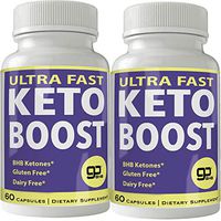 Ultra Fast Keto Boost 2 Bottle Pack Weight Loss Pills with Advanced Natural Ketogenic BHB Burn Fat Supplement Formula 800MG Capsules