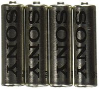 SONY S-SUM3NUB4A Heavy-Duty Carbon Zinc Batteries (AA, 4 Pack)