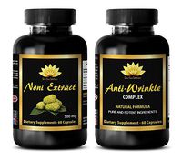 Rejuvenation - NONI Extract – Anti Wrinkle - Combo - Grape Seed for Skin - 2 Bottles, (60+60 Capsules)
