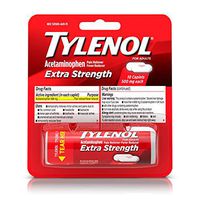 Tylenol Extra Strength Caplets with 500 mg Acetaminophen, Pain Reliever & Fever Reducer, For Headache, Backache & Menstrual Pain Relief, 10 ct