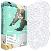 Metatarsal Pads for Women | Ball of Foot Cushions (3 Pairs Foot Pads) All Day Pain Relief and Comfort One Size Fits Shoe Inserts for Women (Clear)