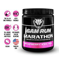 Essential Amino Energy Powder - Raspberry Iced Tea - Muscle Tea - Sprint Run - Marathon Energy - Pre Workout For Runners - Preworkout For Running - Runners Pre Workout - 6am Run Marathon- 40 Scoops