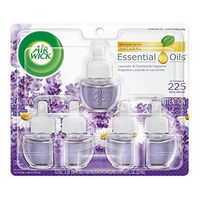 Air Wick plug in Scented Oil 5 Refills, Lavender & Chamomile, (5x0.67oz), Essential Oils, Air Freshener