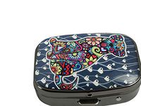 PTCRMG Image Custom Unique Pill Box Case Tablet Medicine Pocket Purse Travel Pill Vitamin Decorative Box Case Holder (Colorful Dog)