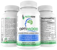 OPTIMOOD- Serotonin Mood Booster, Natural Antidepressant, Anxiety Relief, 5HTP, Gabba, L Theanine, Rhodioloa Ashwaghanda, Saffron Supplement, Stress Support, Mood Enhancer, Tumeric.