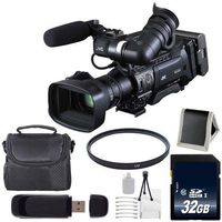 JVC GY-HM850 ProHD Compact Shoulder Mount Camera Fujinon 20x Lens (International Model) + 32GB Memory Card + Carrying Case + Deluxe Starter Kit Bundle