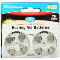 Walgreens Hearing Aid Batteries, Zero Mercury, #675, 16 ea