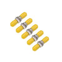 uxcell ST to ST Female Fiber Coupler Flange Type Fiber Optical Adapter Connector Singlemode/Multimode Simplex 5Pcs