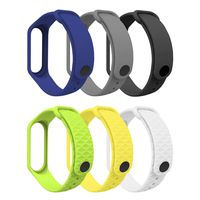 MoKo Band Compatible with Xiaomi Mi Band 3/Mi Band 4, 6 PCS Replacement Soft Sport Wristband Strap Bracelet Fit Xiaomi Mi Band 3/Mi Band 4 Smart Watch - Multi Color A