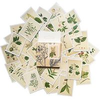 Zdolakids 5 Sets(225 pcs) Vintage Plants Floral Stationery Stickers Baking Gift Packing Scrapbooking Diary Journal Label School Office Supplies