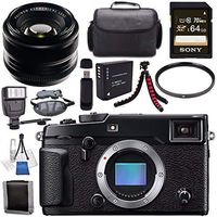 Fujifilm X-Pro2 Mirrorless Digital Camera (Body Only) 16488618 + Fujifilm 35mm f/1.4 XF R Lens 16240755 + NP-W126 Lithium Ion Battery + Sony 64GB SDXC Card + Carrying Case + Tripod + Flash Bundle