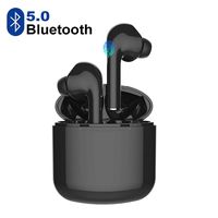 True Wireless Earbuds Bluetooth 5.0 Headphones Touch Control Wireless Earphones with Charging Case Microphone Binaural Calls Noise Cancelling Deep Bass in-Ear Stereo Waterproof Sport Headset Black