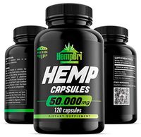 50000mg Hemp Oil Extract Capsules For Pain Relief & Anxiety Best Joint Support your Health & Sleep Supplement Pill Tablets Immune and Mood Anti Inflammatory Natural Organic Hemp Seed Oils Pure Powder