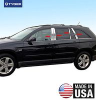 MAXMATE Made in USA! Works with 2004-2008 Chrysler Pacifica 8 PC Stainless Steel Chrome Pillar Post Trim