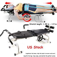 Traction Bed, KPfaster Health Care Therapy Massage Bed Improve Posture Cervical Lumbar Traction Bed Spine Traction Lumbar Cervical Massage Stretching Body Therapy Device