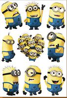 Yellow Minions Despicable Me Logo Skateboard Sticker Laptop Luggage Car Bumper Decals 9 Pieces