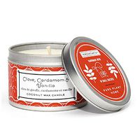 PURE PLANT HOME Coconut Wax Small Silver Tin Indonesian Clove/Cardamom Vanilla, 3 OZ