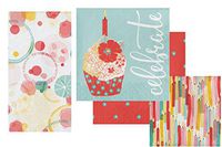 Celebration Napkins Set - Bundle Includes Guest Napkins/Towels, Lunch Napkins, and Beverage Napkins in Celebrate Designs by Elise